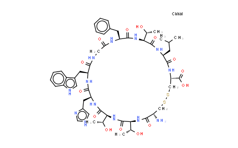 DY543842 | 244082-19-7 | L-Cysteine,L-cysteinyl-L-threonyl-L-threonyl-L-histidyl-L-tryptophylglycyl-L-phenylalanyl-L-threonyl-L-leucyl-,cyclic (1&reg