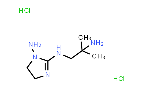 CAS No. 244784-29-0, 1H-Imidazole-1,2-diamine, N2-(2-amino-2-methylpropyl)-4,5-dihydro-, (Hydrochloride) (1:2)