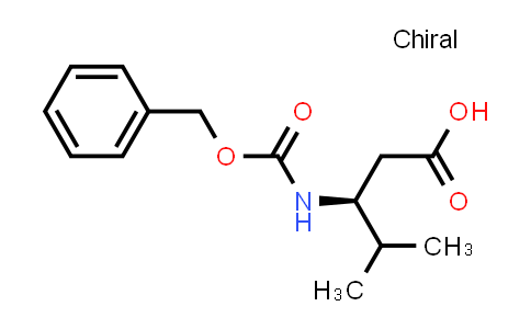 CAS No. 245323-45-9, (S)-3-(((Benzyloxy)carbonyl)amino)-4-methylpentanoic acid