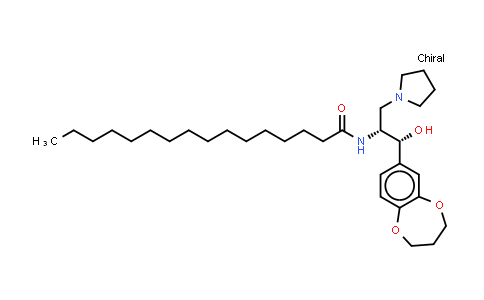 CAS No. 245329-79-7, Hexadecanamide, N-[(1R,2R)-2-(3,4-dihydro-2H-1,5-benzodioxepin-7-yl)-2-hydroxy-1-(1-pyrrolidinylmethyl)ethyl]