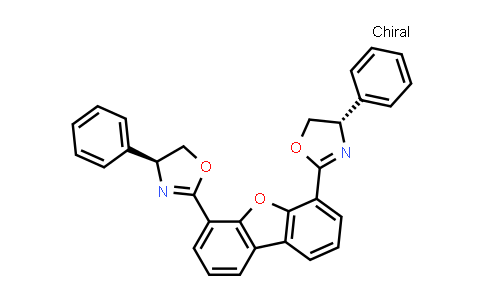 CAS No. 246040-77-7, 4,6-Bis((S)-4-phenyl-4,5-dihydrooxazol-2-yl)dibenzo[b,d]furan