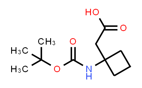 CAS No. 249762-02-5, 2-(1-((tert-Butoxycarbonyl)amino)cyclobutyl)acetic acid