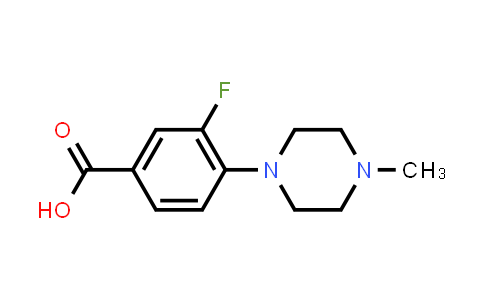 CAS No. 250683-76-2, 3-Fluoro-4-(4-methylpiperazin-1-yl)benzoic acid