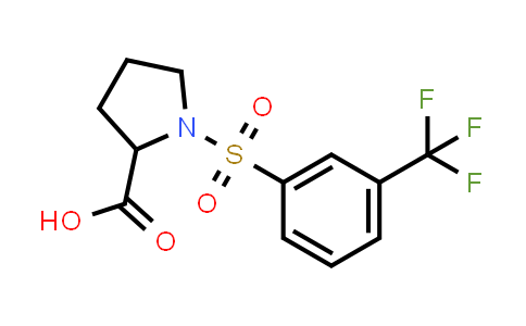 CAS No. 251096-97-6, 1-((3-(Trifluoromethyl)phenyl)sulfonyl)pyrrolidine-2-carboxylic acid