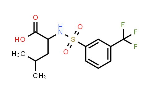 CAS No. 251097-65-1, 4-Methyl-2-(3-(trifluoromethyl)phenylsulfonamido)pentanoic acid