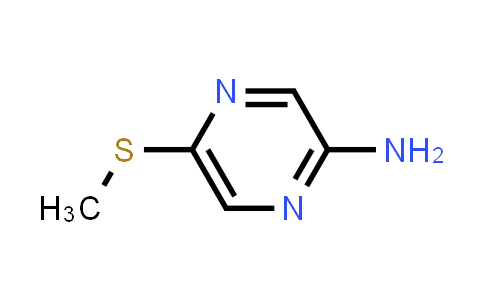 CAS No. 251549-38-9, 5-(Methylthio)pyrazin-2-amine