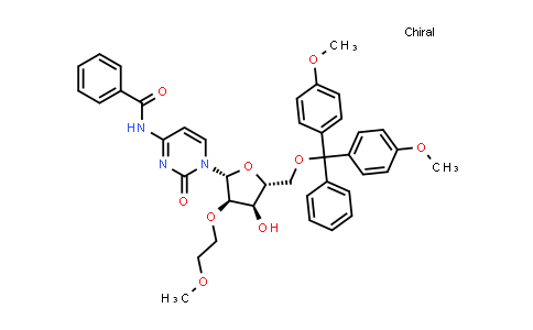 CAS No. 251647-49-1, N-(1-((2R,3R,4R,5R)-5-((bis(4-Methoxyphenyl)(phenyl)methoxy)methyl)-4-hydroxy-3-(2-methoxyethoxy)tetrahydrofuran-2-yl)-2-oxo-1,2-dihydropyrimidin-4-yl)benzamide