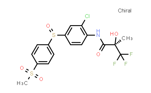 CAS No. 252015-00-2, (2R)-N-(2-chloro-4-((4-(methylsulfonyl)phenyl)sulfinyl)phenyl)-3,3,3-trifluoro-2-hydroxy-2-methylpropanamide
