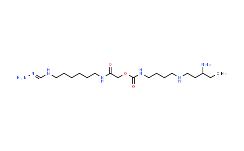 CAS No. 252353-80-3, Carbamic acid, [4-[(3-aminopentyl)amino]butyl]-, 2-[[6-[(aminoiminomethyl)amino]hexyl]amino]-2-oxoethyl ester (9CI)