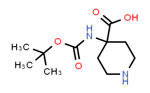 CAS No. 252720-31-3, 4-((tert-Butoxycarbonyl)amino)piperidine-4-carboxylic acid
