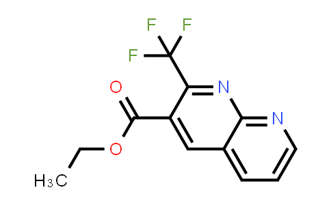 CAS No. 252959-76-5, Ethyl 2-(trifluoromethyl)-1,8-naphthyridine-3-carboxylate