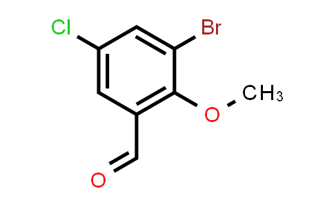CAS No. 25299-26-7, 3-Bromo-5-chloro-2-methoxybenzaldehyde