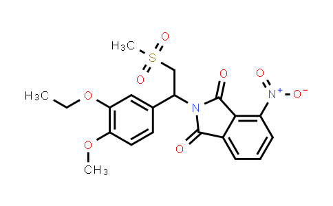 CAS No. 253168-82-0, 1H-Isoindole-1,3(2H)-dione, 2-[1-(3-ethoxy-4-methoxyphenyl)-2-(methylsulfonyl)ethyl]-4-nitro-