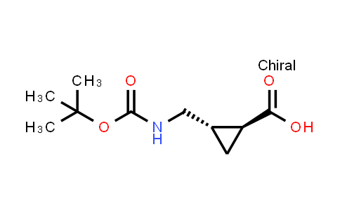 CAS No. 253779-06-5, (1S,2S)-2-(((tert-Butoxycarbonyl)amino)methyl)cyclopropane-1-carboxylic acid