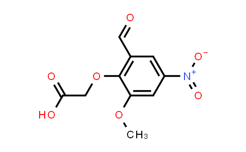 CAS No. 25672-31-5, (2-Formyl-6-methoxy-4-nitrophenoxy)acetic acid