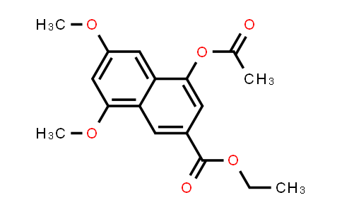 CAS No. 25932-97-2, 2-Naphthalenecarboxylic acid, 4-(acetyloxy)-6,8-dimethoxy-, ethyl ester