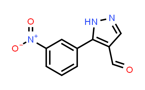 CAS No. 26033-25-0, 5-(3-Nitrophenyl)-1H-pyrazole-4-carbaldehyde