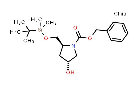 CAS No. 260417-93-4, 1-Pyrrolidinecarboxylic acid, 2-[[[(1,1-dimethylethyl)dimethylsilyl]oxy]methyl]-4-hydroxy-, phenylmethyl ester, (2S,4R)-