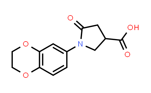 CAS No. 260555-42-8, 1-(2,3-Dihydro-1,4-benzodioxin-6-yl)-5-oxopyrrolidine-3-carboxylic acid
