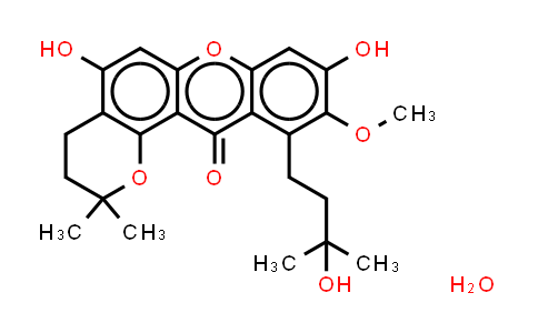 CAS No. 26063-95-6, 2H,12H-Pyrano[2,3-a]xanthen-12-one,3,4-dihydro-5,9-dihydroxy-11-(3-hydroxy-3-methylbutyl)-10-methoxy-2,2-dimethyl-