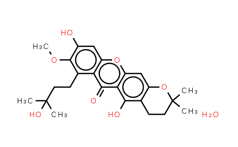 CAS No. 26063-96-7, 2H,6H-Pyrano[3,2-b]xanthen-6-one,3,4-dihydro-5,9-dihydroxy-7-(3-hydroxy-3-methylbutyl)-8-methoxy-2,2-dimethyl-