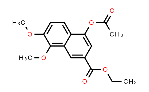 CAS No. 26129-62-4, 2-Naphthalenecarboxylic acid, 4-(acetyloxy)-7,8-dimethoxy-, ethyl ester