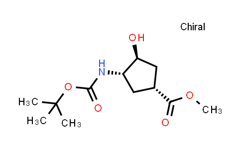CAS No. 262280-14-8, Methyl (1R,3S,4S)-3-{[(tert-butoxy)carbonyl]amino}-4-hydroxycyclopentane-1-carboxylate