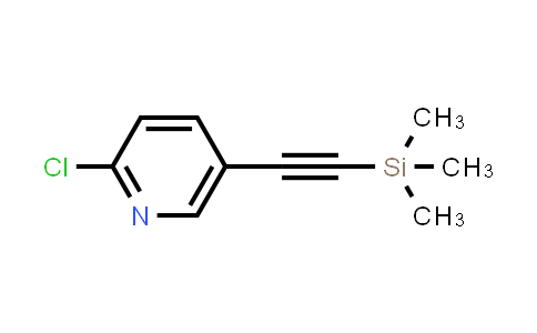 CAS No. 263012-81-3, 2-Chloro-5-((trimethylsilyl)ethynyl)pyridine