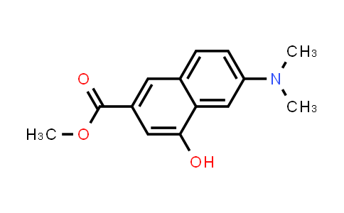 CAS No. 263026-75-1, 2-Naphthalenecarboxylic acid, 6-(dimethylamino)-4-hydroxy-, methyl ester