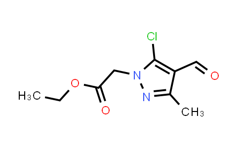 CAS No. 263553-80-6, Ethyl 2-(5-chloro-4-formyl-3-methyl-1H-pyrazol-1-yl)acetate