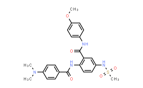 CAS No. 263558-95-8, Benzamide, 2-[[4-(dimethylamino)benzoyl]amino]-N-(4-methoxyphenyl)-5-[(methylsulfonyl)amino]-
