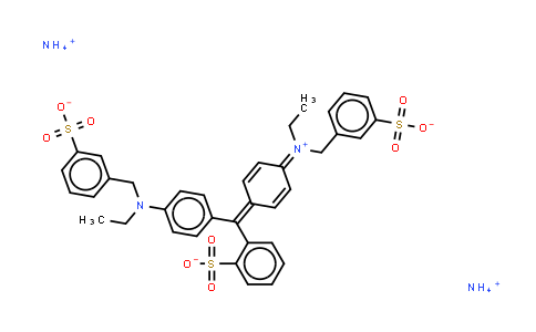 CAS No. 2650-18-2, Diammonio(ethyl)4-4-ethyl(3-sulphonatobenzyl)aminophenyl(2-sulphonatophenyl)methylenecyclohexa-2,5-dien-1-ylidene(3-sulphona tobenzyl)ammonium