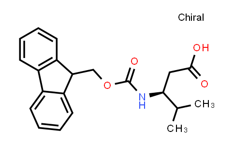 CAS No. 266318-79-0, (S)-3-((((9H-Fluoren-9-yl)methoxy)carbonyl)amino)-4-methylpentanoic acid