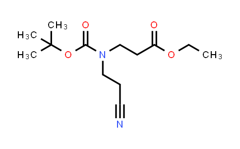 CAS No. 266353-22-4, Ethyl 3-((tert-butoxycarbonyl)(2-cyanoethyl)amino)propanoate