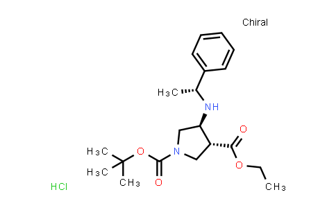 CAS No. 267230-41-1, (3R,4S)-1-tert-butyl 3-ethyl 4-(((R)-1-phenylethyl)amino)pyrrolidine-1,3-dicarboxylate hydrochloride
