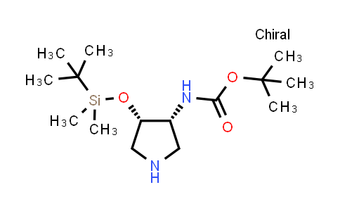 CAS No. 267234-20-8, tert-Butyl N-[(3R,4S)-4-[(tert-Butyldimethylsilyl)oxy]pyrrolidin-3-yl]carbamate