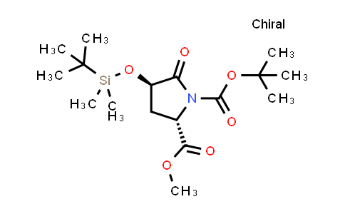 CAS No. 267420-70-2, 1-(tert-Butyl) 2-methyl (2S,4R)-4-((tert-butyldimethylsilyl)oxy)-5-oxopyrrolidine-1,2-dicarboxylate