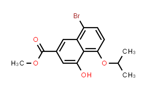 CAS No. 267881-57-2, 2-Naphthalenecarboxylic acid, 8-bromo-4-hydroxy-5-(1-methylethoxy)-, methyl ester