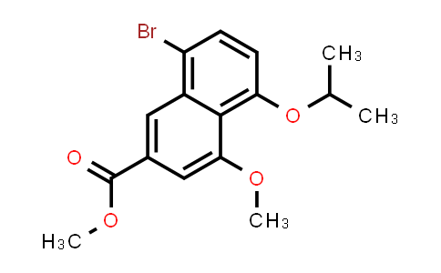 CAS No. 267881-58-3, 2-Naphthalenecarboxylic acid, 8-bromo-4-methoxy-5-(1-methylethoxy)-, methyl ester