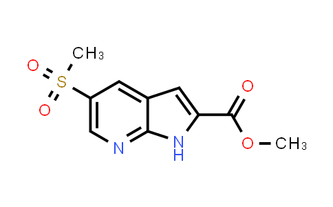 CAS No. 268212-34-6, 1H-Pyrrolo[2,3-b]pyridine-2-carboxylic acid, 5-(methylsulfonyl)-, methyl ester