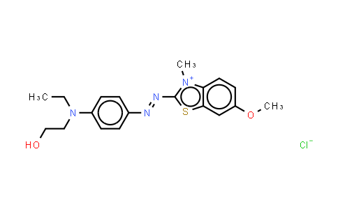 CAS No. 26850-47-5, 2-4-Ethyl(2-hydroxyethyl)aminophenylazo-6-methoxy-3-methylbenzothiazolium chloride