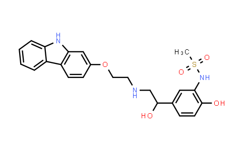 CAS No. 268727-71-5, N-[5-[2-[[2-(9H-Carbazol-2-yloxy)ethyl]amino]-1-hydroxyethyl]-2-hydroxyphenyl]methanesulfonamide