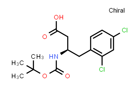 CAS No. 269396-53-4, (R)-3-((tert-Butoxycarbonyl)amino)-4-(2,4-dichlorophenyl)butanoic acid