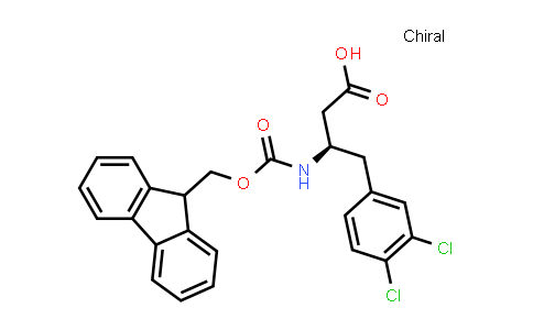 CAS No. 269396-57-8, (R)-3-((((9H-Fluoren-9-yl)methoxy)carbonyl)amino)-4-(3,4-dichlorophenyl)butanoic acid