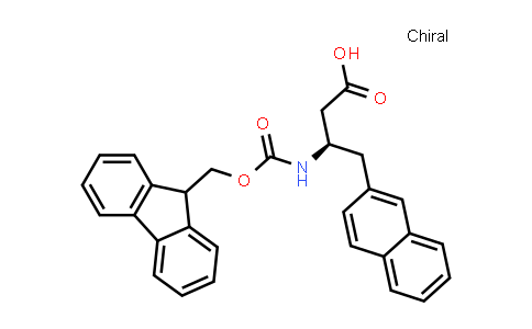 CAS No. 269398-91-6, (R)-3-((((9H-Fluoren-9-yl)methoxy)carbonyl)amino)-4-(naphthalen-2-yl)butanoic acid