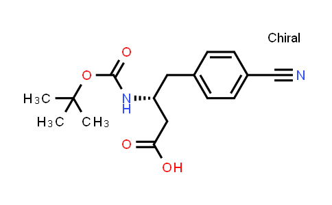 CAS No. 269726-86-5, (R)-3-((tert-Butoxycarbonyl)amino)-4-(4-cyanophenyl)butanoic acid