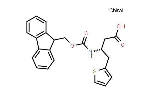 CAS No. 269726-90-1, (R)-3-((((9H-fluoren-9-yl)methoxy)carbonyl)amino)-4-(thiophen-2-yl)butanoic acid