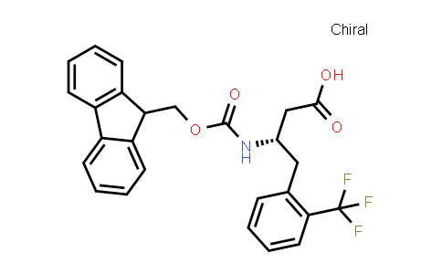CAS No. 270065-75-3, (S)-3-((((9H-Fluoren-9-yl)methoxy)carbonyl)amino)-4-(2-(trifluoromethyl)phenyl)butanoic acid