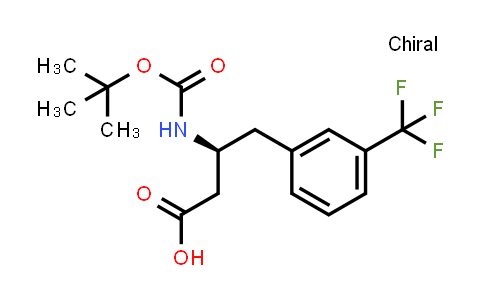 CAS No. 270065-77-5, (S)-3-((tert-Butoxycarbonyl)amino)-4-(3-(trifluoromethyl)phenyl)butanoic acid