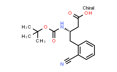 CAS No. 270065-83-3, (S)-3-((tert-Butoxycarbonyl)amino)-4-(2-cyanophenyl)butanoic acid